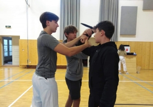 Workshop bojové techniky pro žáky ZŠ Střítež